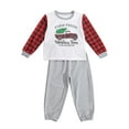 thumbnail image 2 of Seyurigaoka Kids Cartoon Car Print O-Neck Long Sleeve Tops+ Solid Color Long Pants, 2 of 6