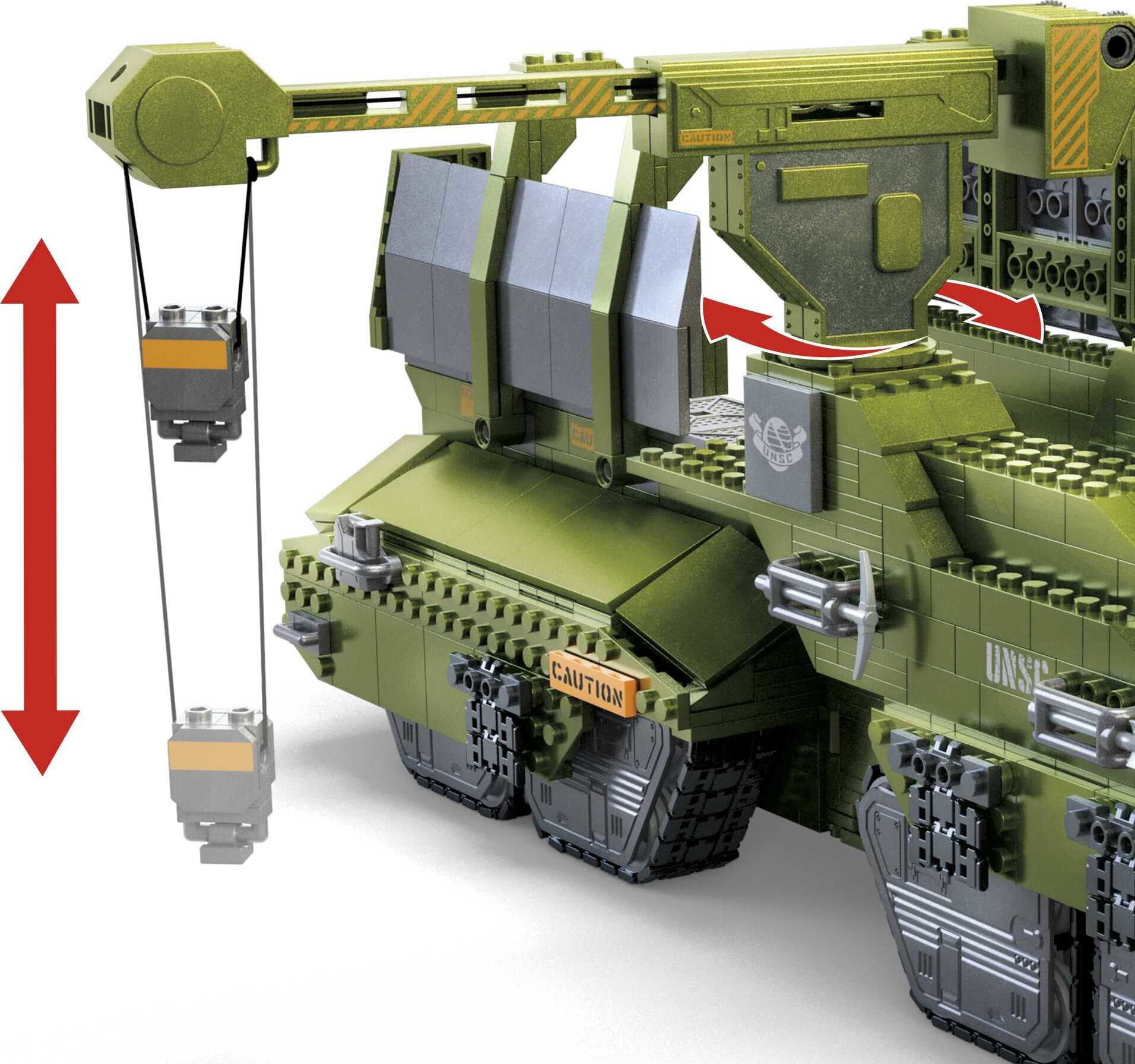 MEGA Halo UNSC Elephant Sandnest Building Kit with 5 Micro Action Figures (2041 Pieces)