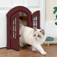 thumbnail image 4 of Cat Door ABS Material French Retro Double Door Design Lockable Easy DIY Installation For Average Sized Cats, 4 of 7