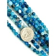 thumbnail image 4 of Natural Stripped Blue Agate Beads / Healing Energy Stone Beads / 6mm 2 Strand Gemstone Beads For DIY Jewelry Making / Faceted Round Shape Beads, 4 of 4