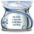 thumbnail image 2 of The Bradford Exchange Sister I love You To The Moon and Back Musical Glitter Snow Globe Limited Edition With Crystals and Loving Inscription Plays the Melody Always In My Heart 5.75"-Inches, 2 of 3