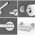 thumbnail image 2 of Toilet Paper Holder,304 Stainless Steel Double Post Pivoting Toilet Tissue Holder,Adjustable Change The Rolls Toilet Tissue Holder for Bathroom,Brushed Silver, 2 of 7