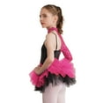 thumbnail image 2 of TiaoBug Girls Sequin Ballet Dance Leotard One Shoulder Tutu Dress Dancing Costume for Jazz Hip Hop Hot Pink 8, 2 of 7