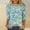 A10 Multicolor, variant on Xdegoge Three Quarter Sleeve Casual Blouses for Women Crewneck Tunic T-Shirt Floral Boho Fashion Summer Tops Vacation Beach Clothes Loose Blusas Elegantes Para Mujer