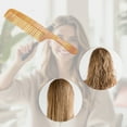 thumbnail image 6 of Unique Bargains 1 Pc Long Handle Hair Comb Coffee Color Acetate Sheet, 6 of 6