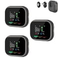thumbnail image 1 of Aufmer Household Travel 6-In-1 Multifunctional Detector High Precision Temperature Humidity Monitor Plug In Built Battery Portable Sensor For Home RV Hotel Camping Car Use(3 Pcs), 1 of 6