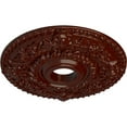 thumbnail image 3 of Ekena Millwork 18"OD x 3 1/2"ID x 1 1/2"P Rose Ceiling Medallion (Fits Canopies up to 7 1/4"), Hand-Painted Brushed Mahogany, 3 of 6