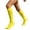 Yellow, variant on Mens Knee High Compression Socks Solid Color Ribbed Long Tube Socks Breathable Stretch Athletic Socks for Sports Daily Wear Orange,L