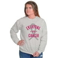 thumbnail image 3 of Battle Breast Cancer BCA Awareness Women Plus Size Crewneck Sweatshirt Brisco Brands 2X, 3 of 5