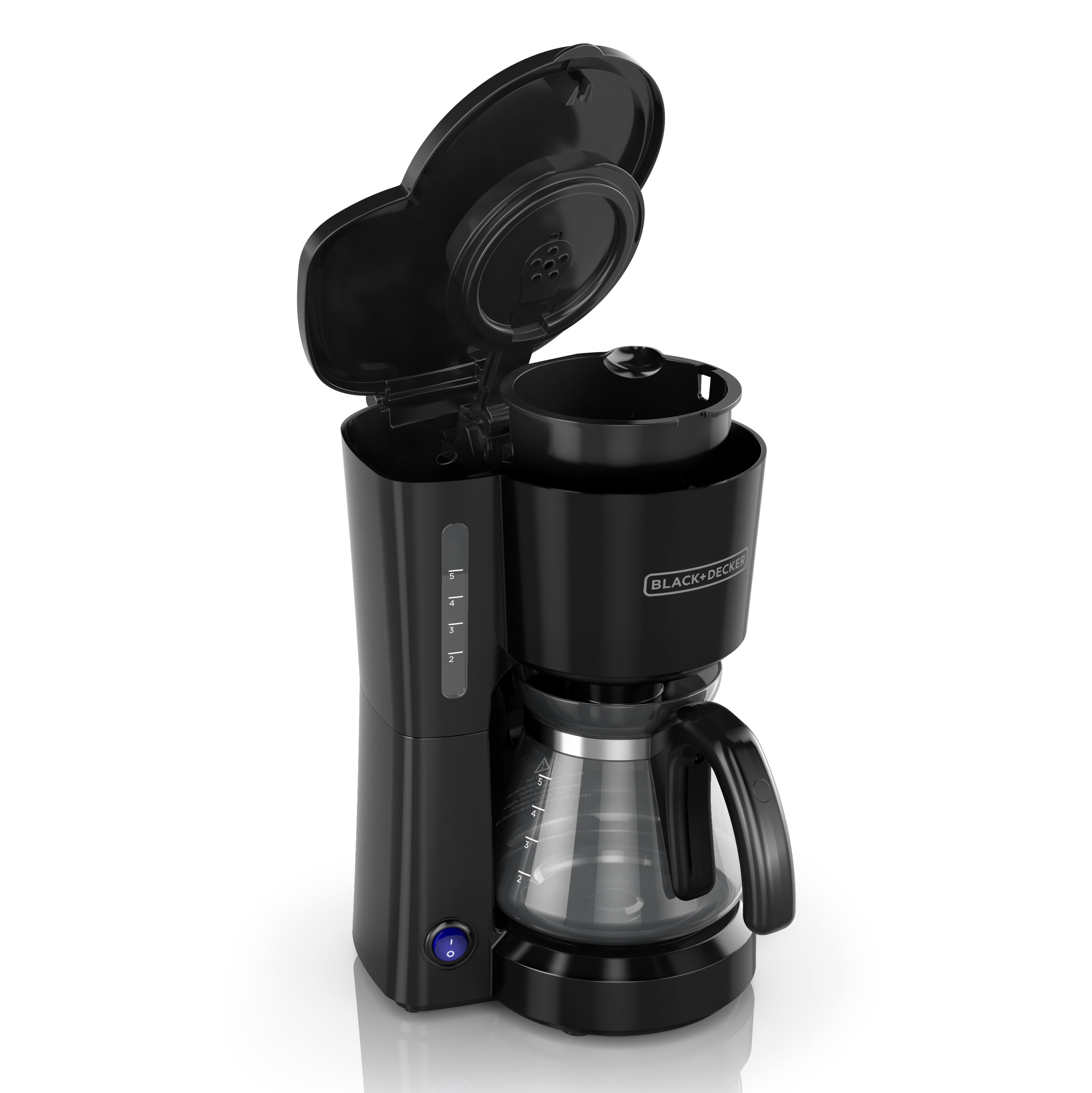 BLACK+DECKER 5-Cup Black/Stainless Residential Drip Coffee Maker in the Coffee  Makers department at