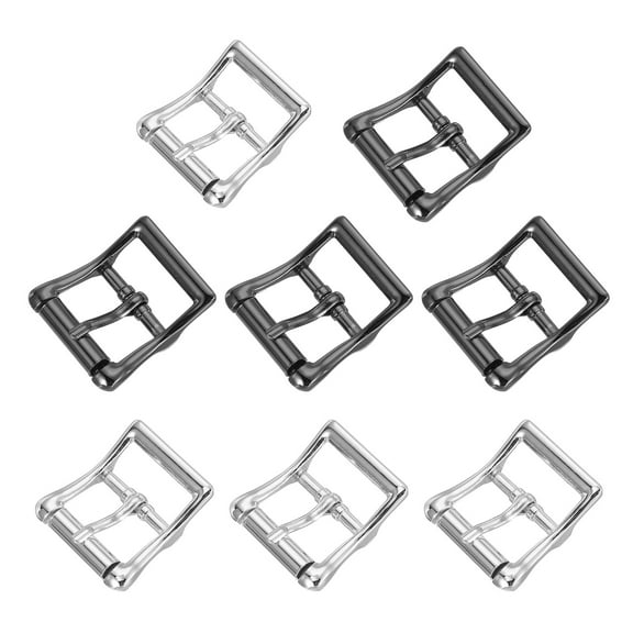 Uxcell Single Prong Belt Buckle, 1 Inch Metal Center Bar Oval Replacement Buckle for Leather Hardware - Oval (12 Pack, Bronze/Black)