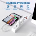 thumbnail image 4 of Protector contra sobretensiones Tiffcofio, cable de 6 salidas, 4 pies, 600 J, 4 of 7