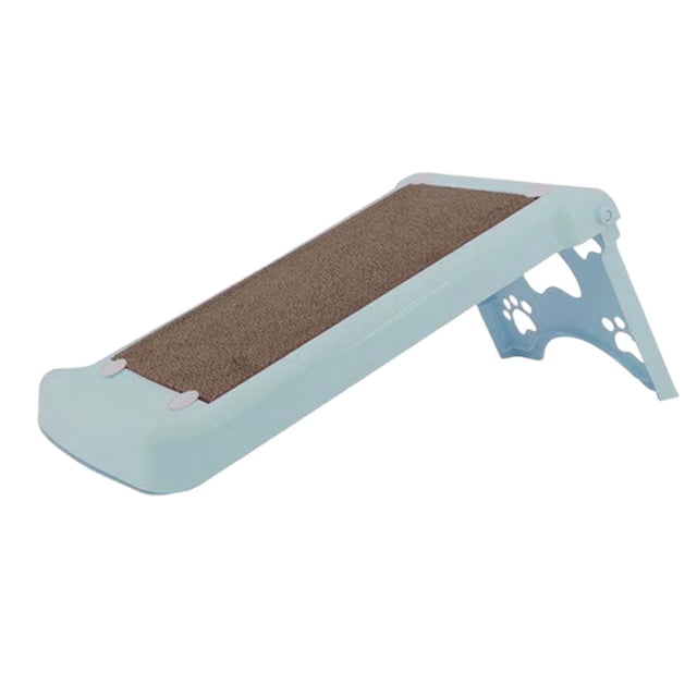 DOLITY Grattoir à Chat en Carton Rampe d'Escalade Jouet Interactif Tapis à Gratter pour Bleu