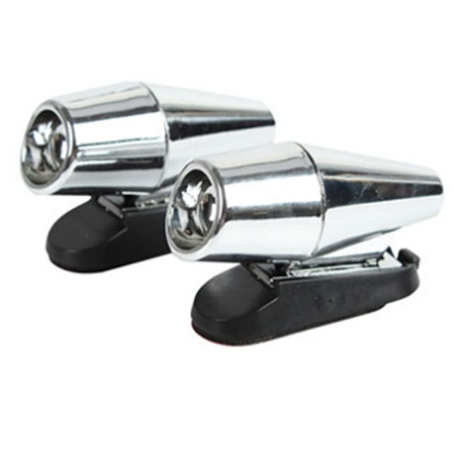 BUYISI 2 Pcs Répulsif de Voiture pour Cerf Sifflet Dispositif de Cerf Chrome Argent Argent