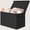 Black, variant on 185L Extra Large Toy Box, Toy Storage Organizer Collapsible Storage Bins with Lids Toy Chest for Playroom, Living Room, Toy Baskets Storage Kids, Boys Girls 39" x 17" x 17" (Beige & White)