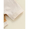 thumbnail image 7 of Suealasg Baby Boy Jumpsuit 3 6 12 18 Months Infant Summer Short Sleeve Lapel Collar Stripes Print Romper Newborn Boy Playsuit, 7 of 7