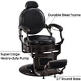 thumbnail image 3 of BarberPub Heavy Duty Vintage Barber Chair,  Salon Chair with Metal Frame, 3 of 9
