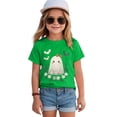 thumbnail image 4 of mgoYE Kids Short Sleeve Shirt Shirt for Girls Western Shirt Cowgirl Tshirts Tee Gift Graphic Tees Tops(Green,13-14 Years), 4 of 5