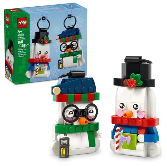 LEGO Snowman Ornaments - Building Toy for Girls & Boys, Ages 6  - Christmas Craft & Christmas Tree Decorations - 40812