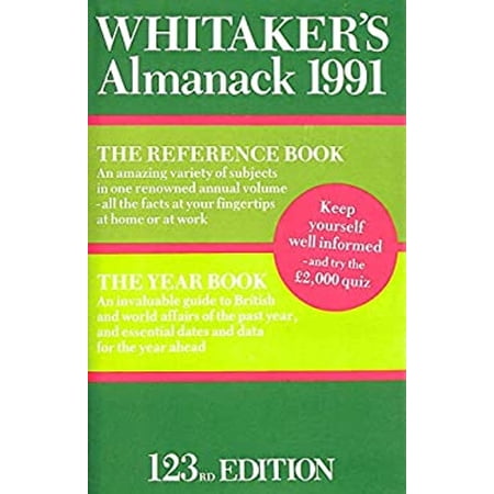 Pre-Owned Whitaker s Almanack 1991 (Hardcover) 9780850212051
