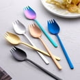 thumbnail image 5 of 6pcs Stainless Steel Sporks Fork Spoons Dual-use Dessert Fork Spoons Home Supplies, 5 of 6