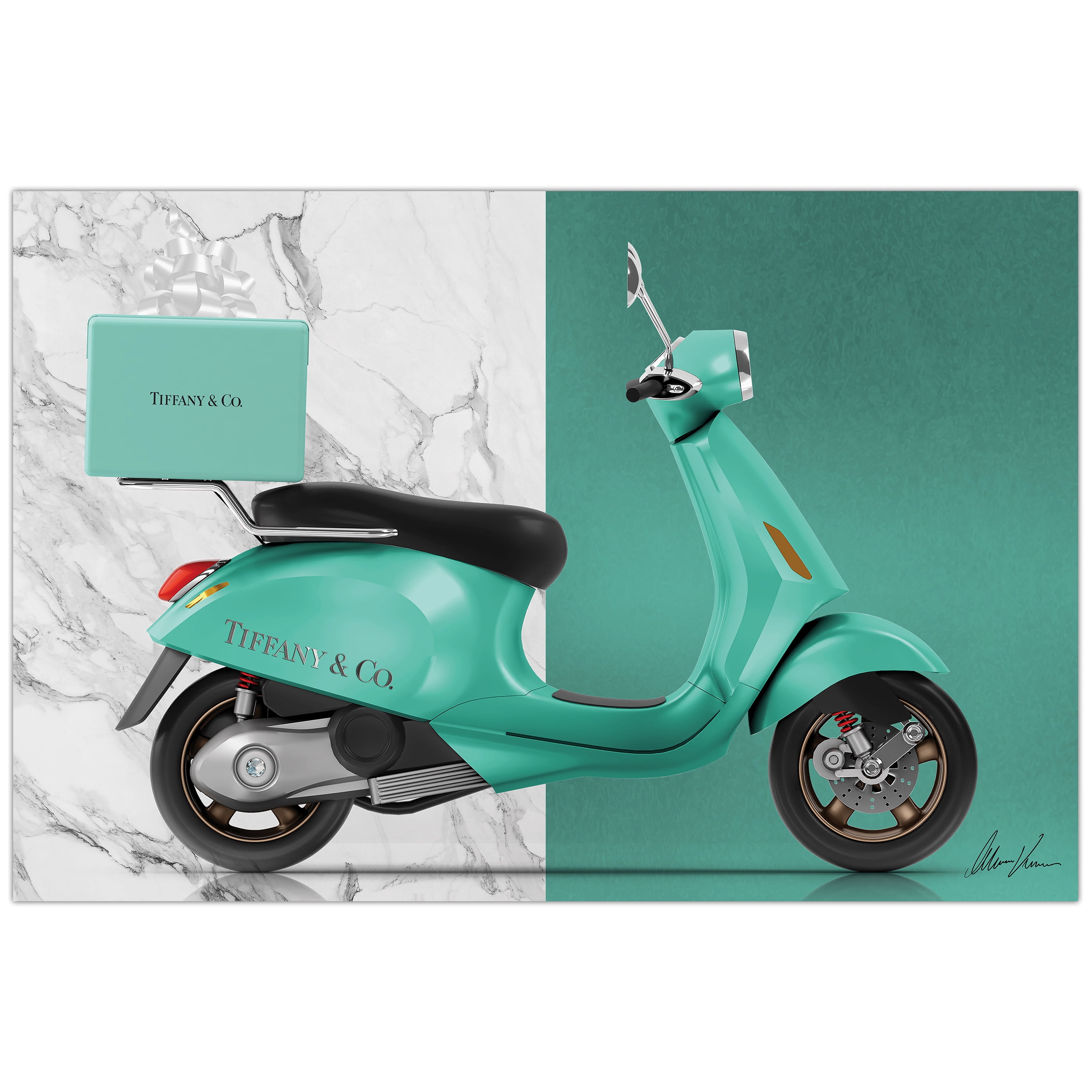 Special Delivery Frameless Free Floating Tempered Glass Panel Graphic Wall Art , 32" x 48" each