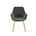 thumbnail image 1 of Topline Home Furnishings Dining Arm Chair, Velvet & Gold, 1 of 6