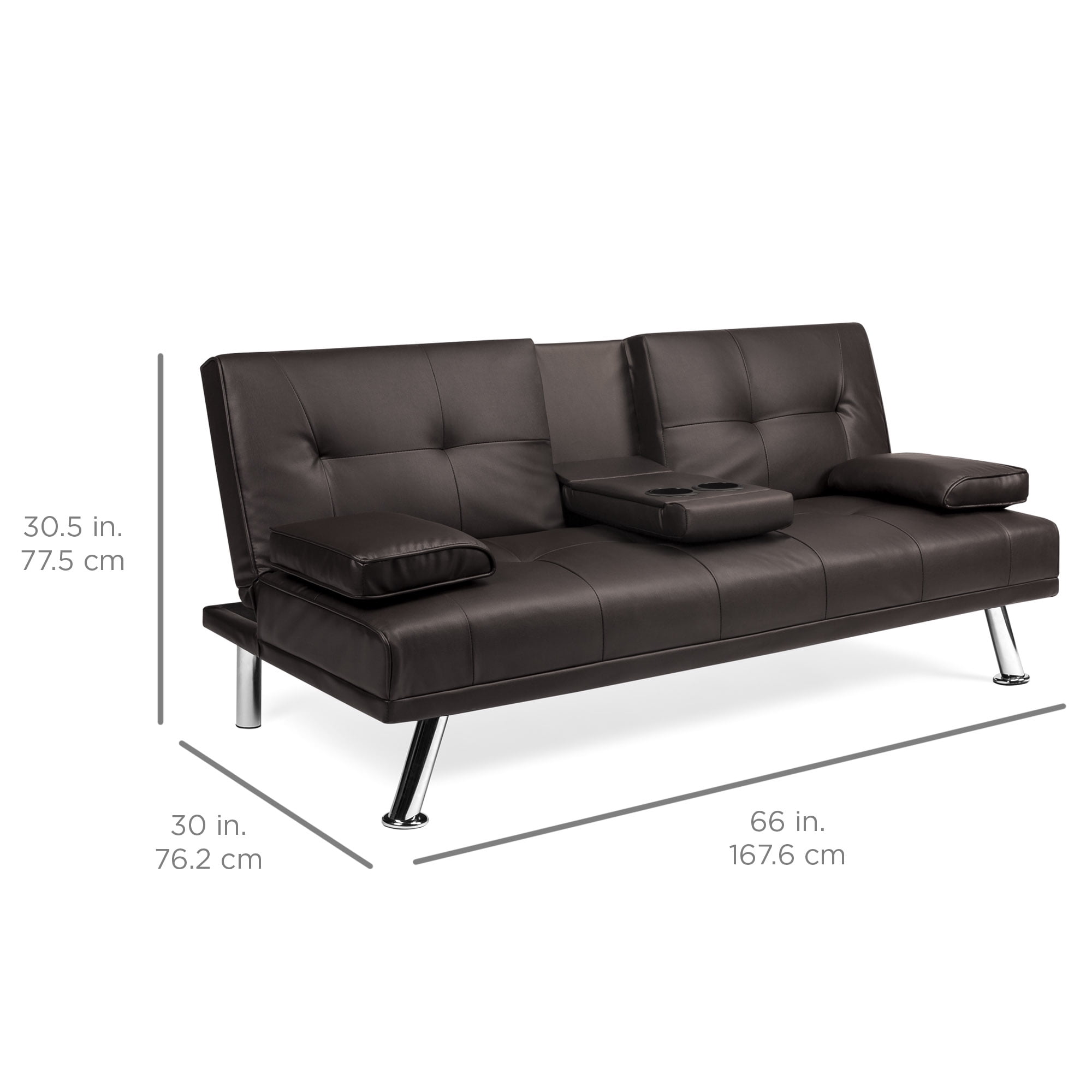 Futon Sofa Bed With Cup Holders
