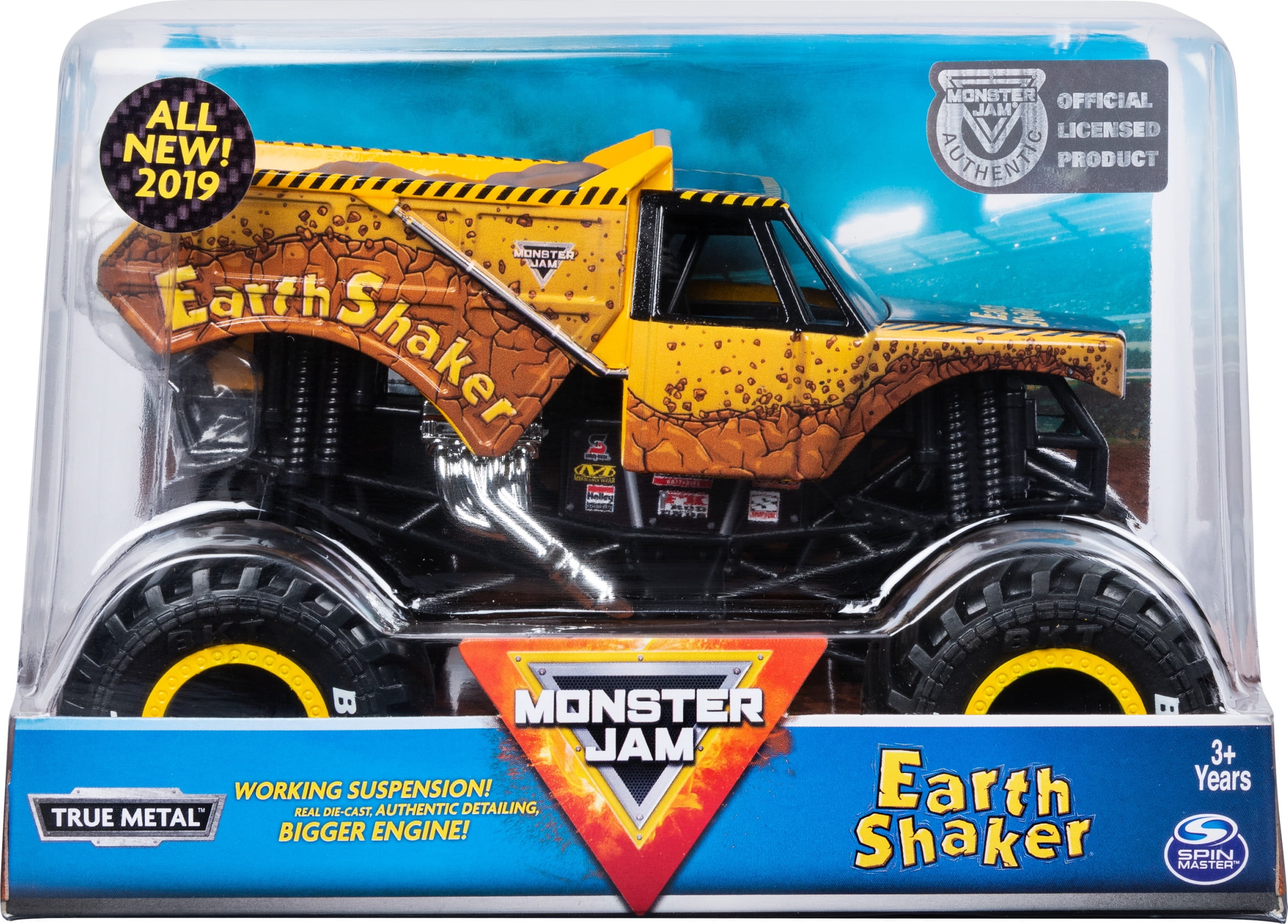 Monster Jam, Official Earth Shaker Monster Truck, DieCast Vehicle, 124 Scale