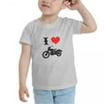 thumbnail image 3 of I Heart Love Dirt Bike Cute Toddler T-Shirts for Boys Girls (Gray, 5/6T), 3 of 5