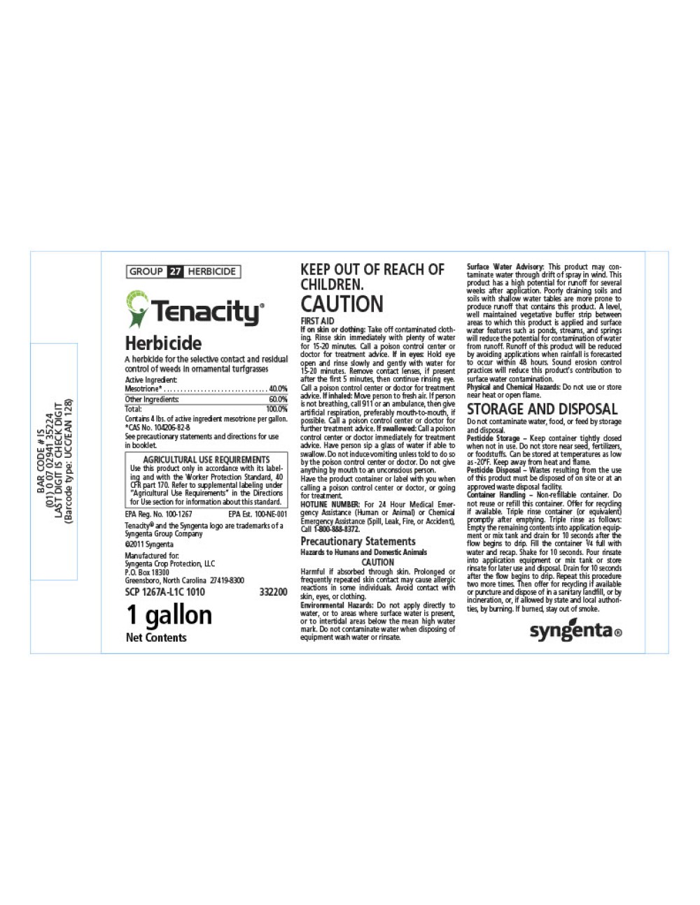 Syngenta Tenacity Herbicide - Selective Broadleaf Weed & Grass Control - 8 fl oz - image 3 of 5