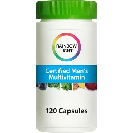 Multivitamin for Men with Vitamin C, D, Zinc & Probiotics | 120 Vegetarian Tablets | by Rainbow Light