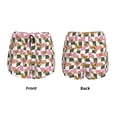 thumbnail image 3 of Rateoe Abstract Pink Plaid Butterfly Printed 2 in 1 Women's Workout Shorts for Athletic Gym Running Shorts with Phone Pockets-Medium, 3 of 7