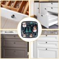 thumbnail image 6 of 4 Pcs Cabinet Handle Drawer Pulls Christmas Snowman Knobs with Screws Square Furniture Office Cabinet Knob Decoration, 6 of 7