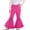 Hot Pink, variant on dazeni Toddler Girls Bell Bottom Pants 0-7 Years Cute Bow Ruffle Flare Pants High Waisted Bootcut Trousers Stretchy Dance Pants Black 2 Years