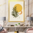 thumbnail image 3 of Designart 'Abstract Moon and Yellow Sun With Tropical Leaf I' Modern Framed Art Print, 3 of 4