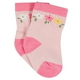 thumbnail image 2 of 12-Pack Baby & Toddler Girls Floral Fox Jersey Crew Wiggle Proof® Socks, 2 of 8