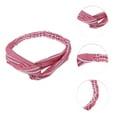 thumbnail image 2 of Unique Bargains 1 Pc Fashion Pinstripe Pattern Cross Elastic Hairband for Women White Pink, 2 of 6