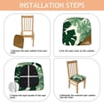 thumbnail image 4 of Tropical Palm Leaves in Hawaii Seat Covers for Dining Room Chairs Set Of 4,Stretch Printed Washable Chair Seat Cover with Elastic Ties and Button,Removable Waterproof Couch Cushion Covers, 4 of 6