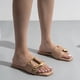 thumbnail image 4 of Bailamos Zapatos de mujer Sandalias de punta redonda y suela gruesa con punta abierta Sandalias romanas con hebilla de metal de verano 2024, 4 of 5
