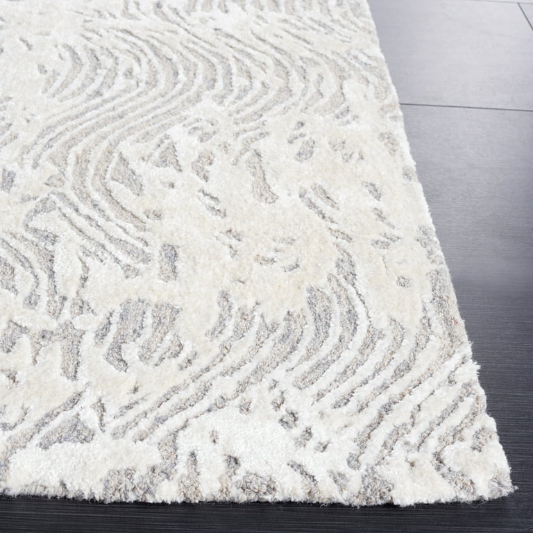 SAFAVIEH Glamour Tashi Abstract Area Rug, Light Grey/Ivory, 5' x 8