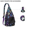 thumbnail image 2 of Fashion Forward Sling Backpack - Runway Inspired Abstract Print Shoulder Bag, Anti-Theft for Urban Life, 2 of 4