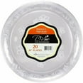 thumbnail image 2 of D'Vine Plastic Dinner Plate Heavyweight Clear 20 Ct [BULK] - Different Sizes (9" - 20 Pack), 2 of 5