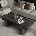 thumbnail image 4 of Industrial Coffee Table with Dual-Tier Shelving - Rustic Reclaimed Wood Texture, 4 of 10