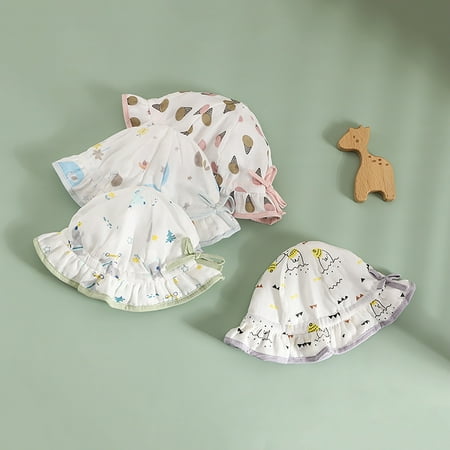 

Kaesi Fisherman Hat Petal Brim Sun Protection Skin Friendly Baby Bucket Hat for Outdoor