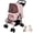 A Pink, variant on Wohh Double Decker Pet Stroller for Small & Medium Dogs Cats, Foldable Carbon Steel Frame, 3-in-1 Convertible Carrier & Tote, Fixed Safety Leash, Multi-Pet Travel Stroller for Outdoor,Coffee