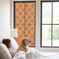 thumbnail image 2 of Window Privacy Film Orange Morocco Stained Glass Window Film Decorative Sun Block Window Cover Farmhouse Ethnic Geometric Grid Aesthetic Window Clings Static Adhesive Sticker for Bathroom 29.5"x78.7", 2 of 7