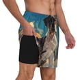 thumbnail image 2 of Fuzoiu Colorful Sky Puppy Print Men's Swim Shorts,Quick-Dry Double-Layer Swim Trunks,Board Trunks,Beach Shorts Swimwear Bathing Suits-3X-Large, 2 of 6