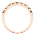 thumbnail image 5 of 0.63 ctw Wedding Band for Women - 14K Rose Gold Yellow Moissanite Stackable Eternity Ring, 5 of 6