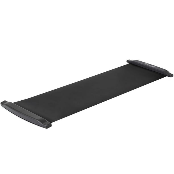 Tapete de Deslizamiento ProSourceFit Negro con Tope para Ejercicios en Casa y Entrenamiento Deportiv